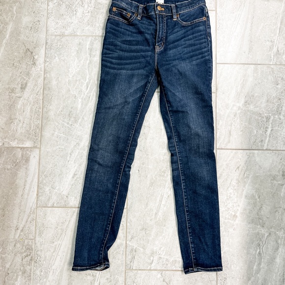 J. Crew Dark Wash 9” Rise Skinny Stretch Jeans Size 27 - Picture 6 of 7